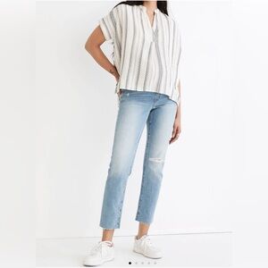 Madewell Maternity Over-the-Belly Perfect Vintage Jeans in Coney Wash SZ 28